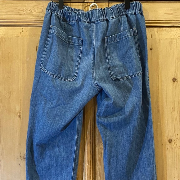 J. CREW Cropped Straight Leg Denim Drawstring Pants Size 28 - Picture 9 of 10
